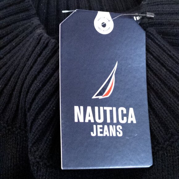 NWT Nautica Jeans Nautical Navy Striped Sweater Women's Size XL Casual Classic - Picture 4 of 6
